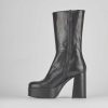 Donna Barca | Stivaletti Tacco Alto Tacco 11 Cm In Pelle Nera