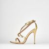 Donna Barca | Sandali Tacco Alto Tacco 11 Cm In Pelle Oro