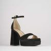 Donna Barca | Sandali Tacco Alto Tacco 11 Cm In Pelle Nera