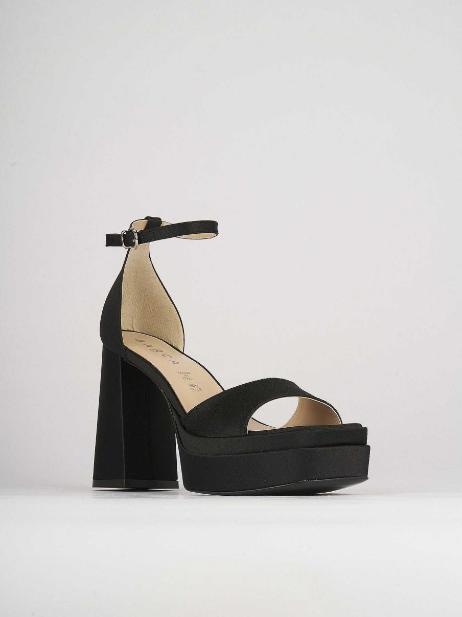 Donna Barca | Sandali Tacco Alto Tacco 11 Cm In Pelle Nera