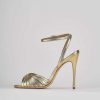 Donna Barca | Sandali Tacco Alto Tacco 11 Cm In Pelle Oro