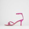 Donna Barca | Sandali Tacco Alto Tacco 7 Cm In Pelle Rosa