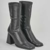 Donna Barca | Stivaletti Tacco Alto Tacco 7 Cm In Pelle Nera