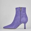 Donna Barca | Stivaletti Tacco Alto Tacco 7 Cm In Camoscio Viola