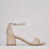 Donna Barca | Sandali Tacco Alto Tacco 6 Cm In Pelle Beige