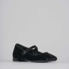 Donna Barca | Ballerina Tacco 1Cm Velluto Nero