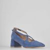 Donna Barca | Decollete Tacco 5 Cm In Camoscio Blu