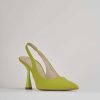 Donna Barca | Decollete Tacco 9 Cm Verde Licra