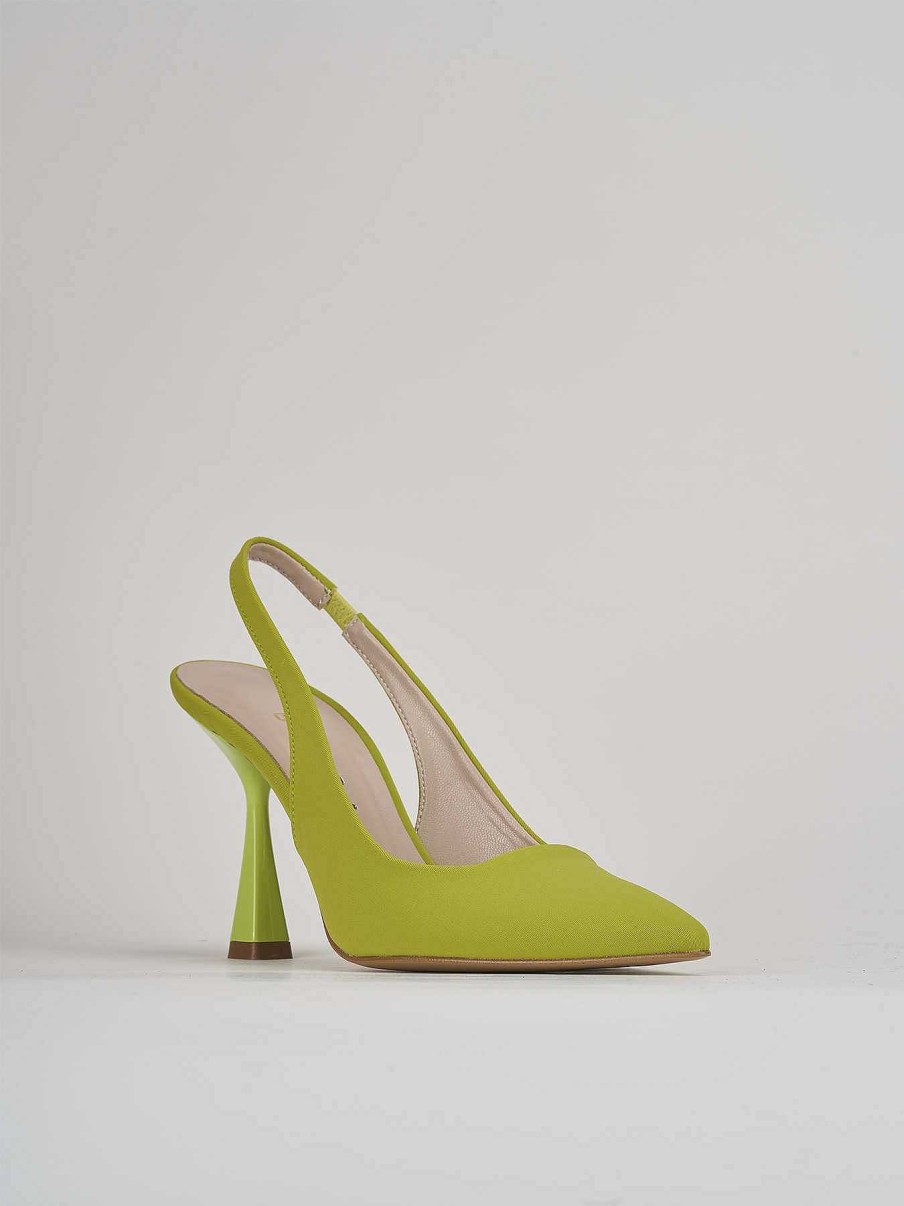 Donna Barca | Decollete Tacco 9 Cm Verde Licra