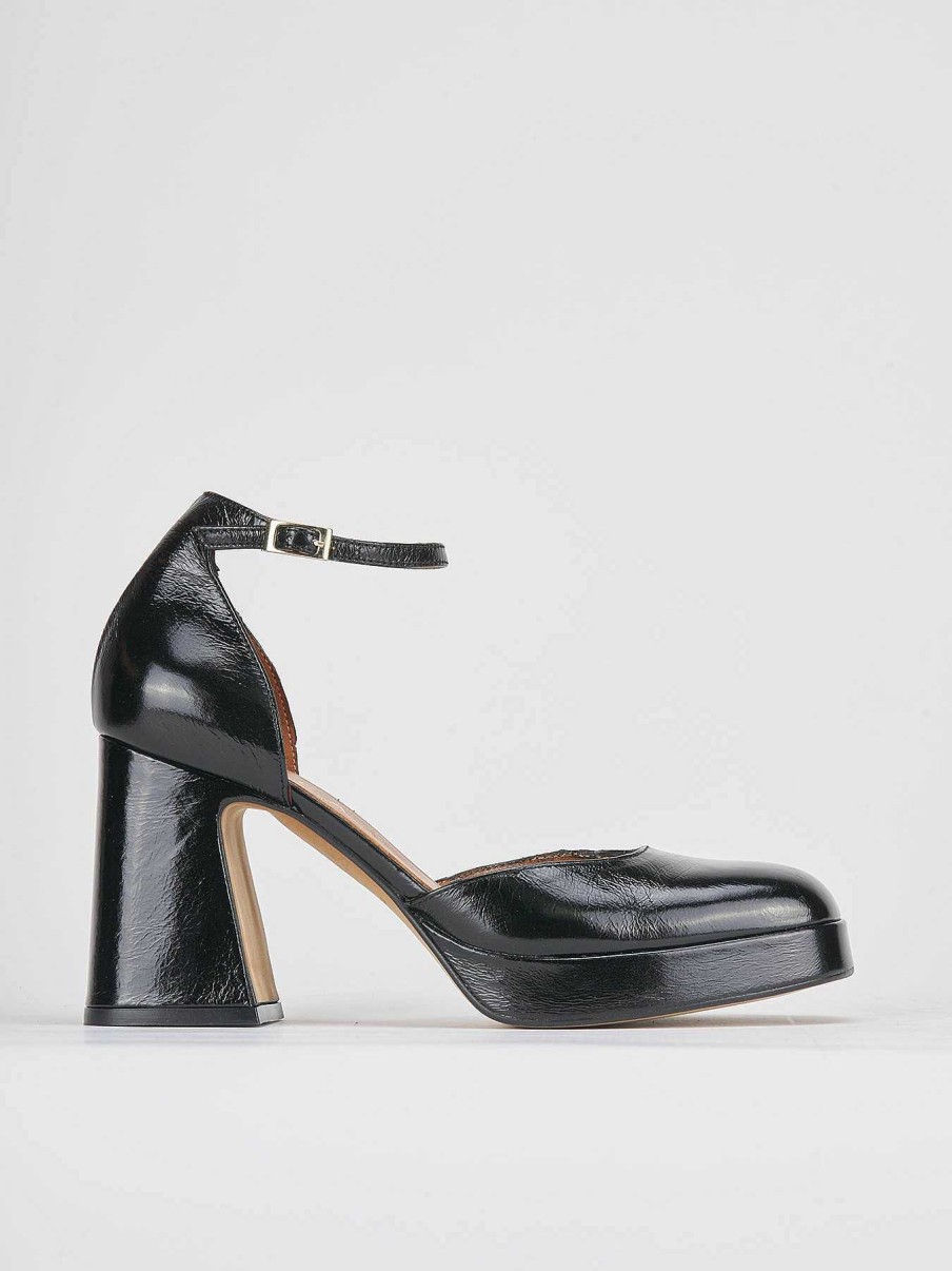 Donna Barca | Decollete Tacco 9 Cm In Vernice Nera