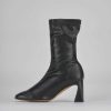 Donna Barca | Stivaletti Tacco Alto Tacco 8 Cm In Pelle Nera