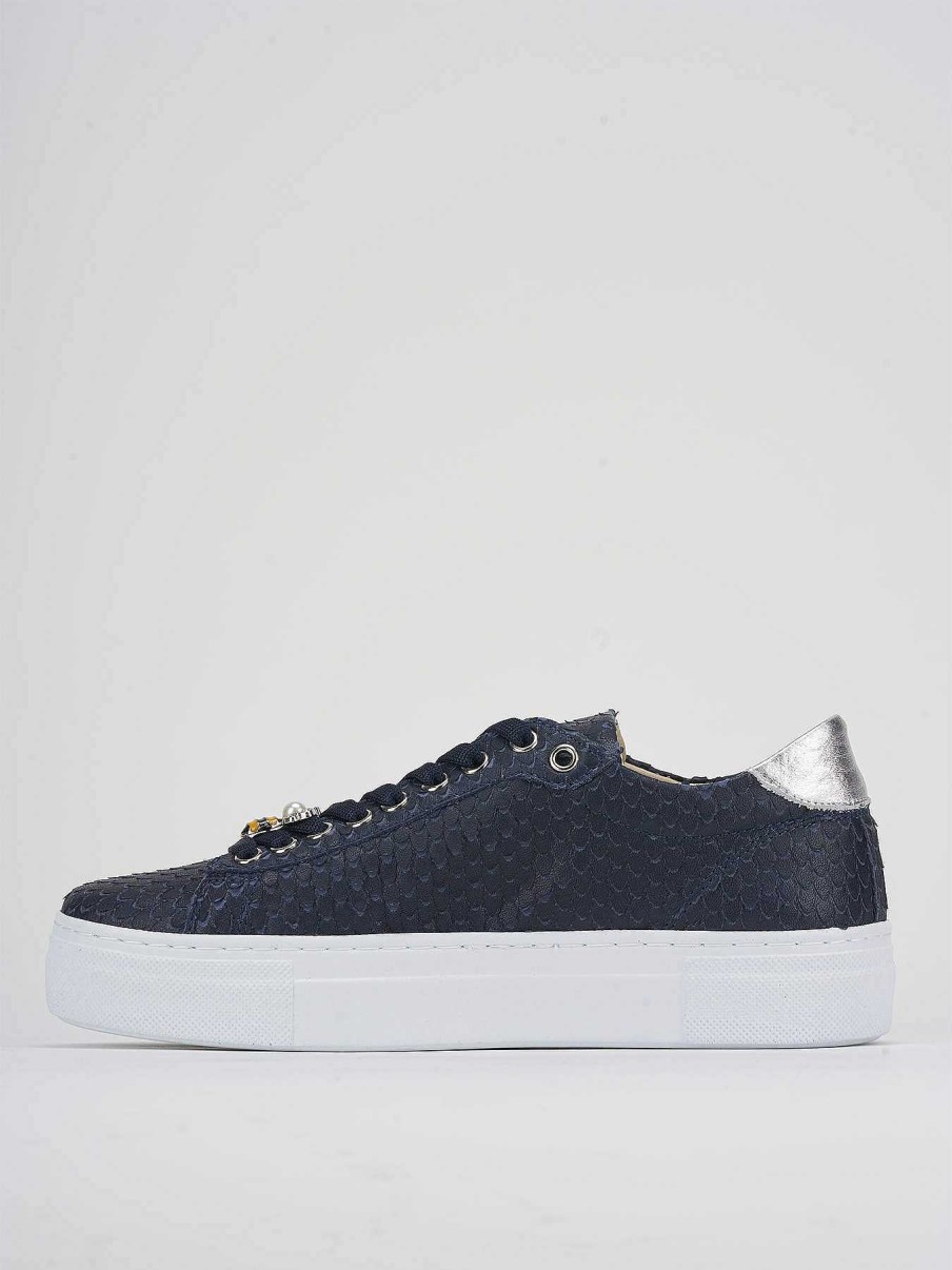 Donna Barca | Sneakers Blu Pitone