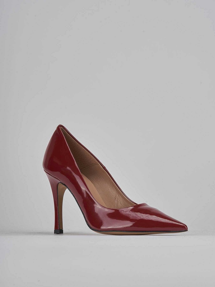 Donna Barca | Decollete Tacco 9 Cm In Vernice Bordeaux