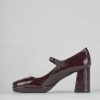 Donna Barca | Decollete Tacco 8 Cm In Pelle Bordeaux