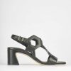 Donna Barca | Sandali Tacco Alto Tacco 5 Cm In Pelle Nera