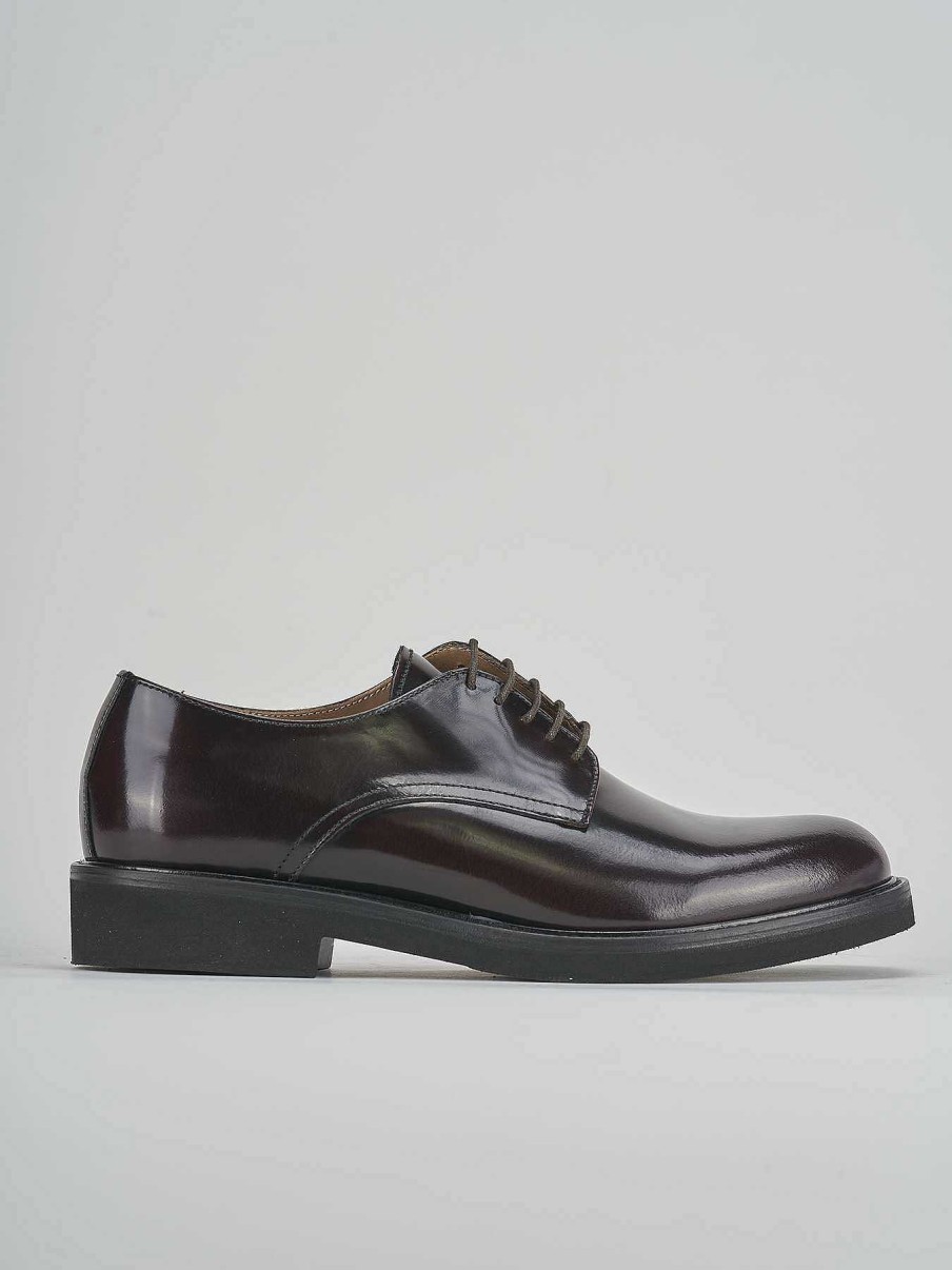 Uomo Barca | Scarpe Stringate In Pelle Bordeaux