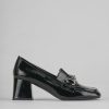 Donna Barca | Mocassini Tacco 5 Cm In Pelle Nera