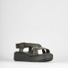 Donna Barca | Zeppa Tacco 3 Cm In Pelle Nera