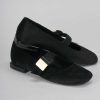 Donna Barca | Ballerina Tacco 1Cm Cavallino Nero