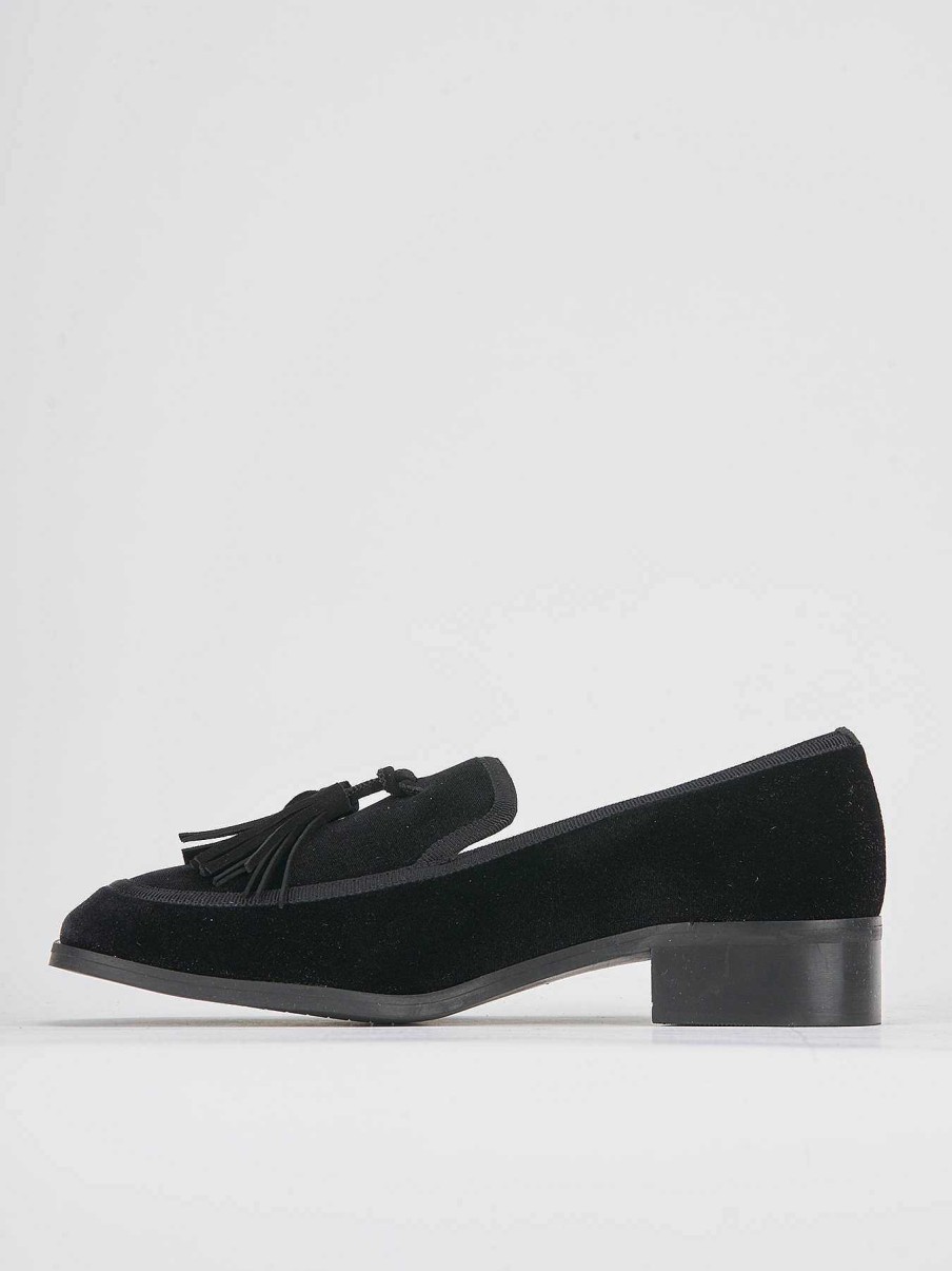 Donna Barca | Mocassini Tacco 2 Cm In Velluto Nero