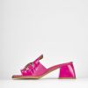 Donna Barca | Ciabatte Tacco 5 Cm In Pelle Rosa