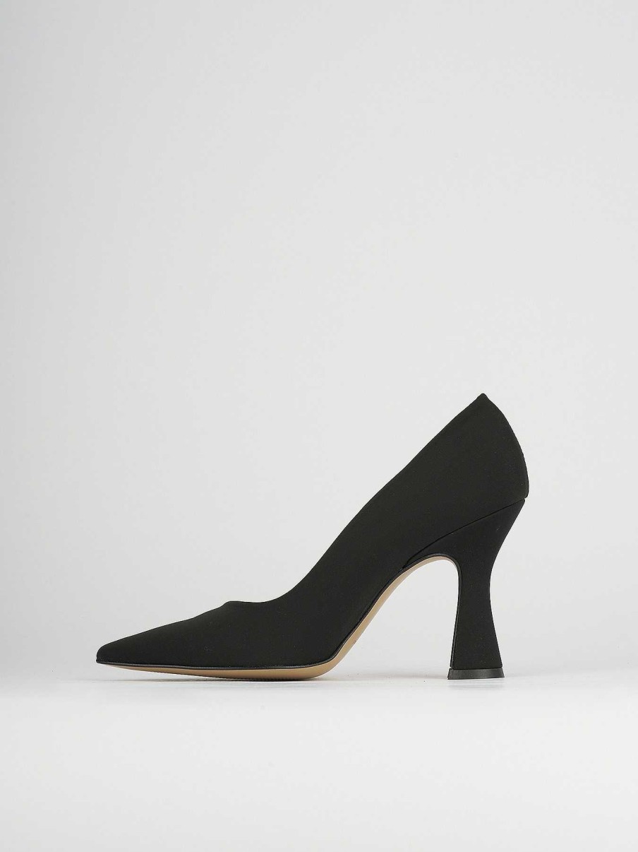 Donna Barca | Decollete Tacco 10 Cm Nero Licra