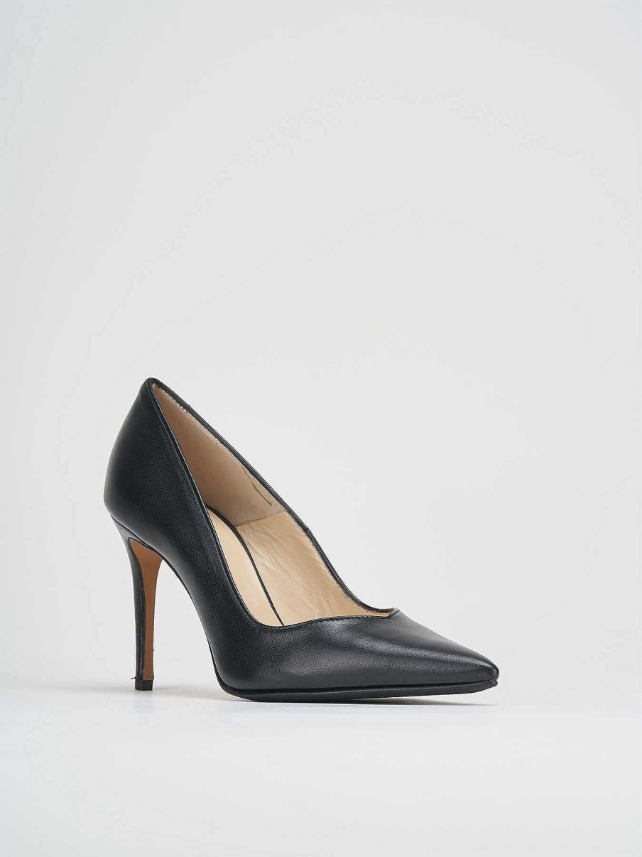 Donna Barca | Decollete Tacco 8 Cm In Pelle Nera