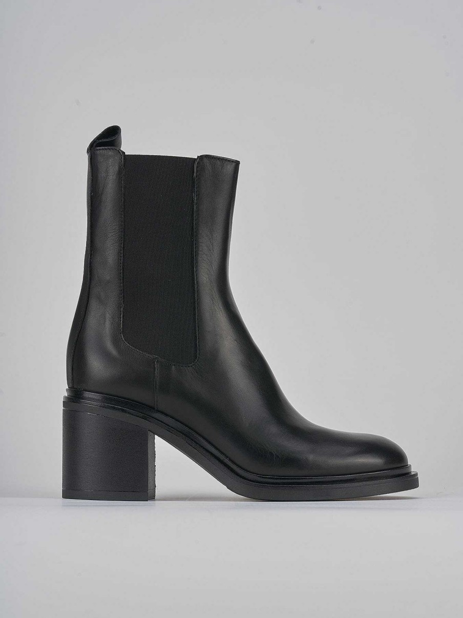 Donna Barca | Stivaletti Tacco Alto Tacco 6 Cm In Pelle Nera