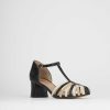 Donna Barca | Sandali Tacco Alto Tacco 5 Cm In Pelle Nera