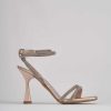 Donna Barca | Sandali Tacco Alto Tacco 9 Cm In Raso Beige