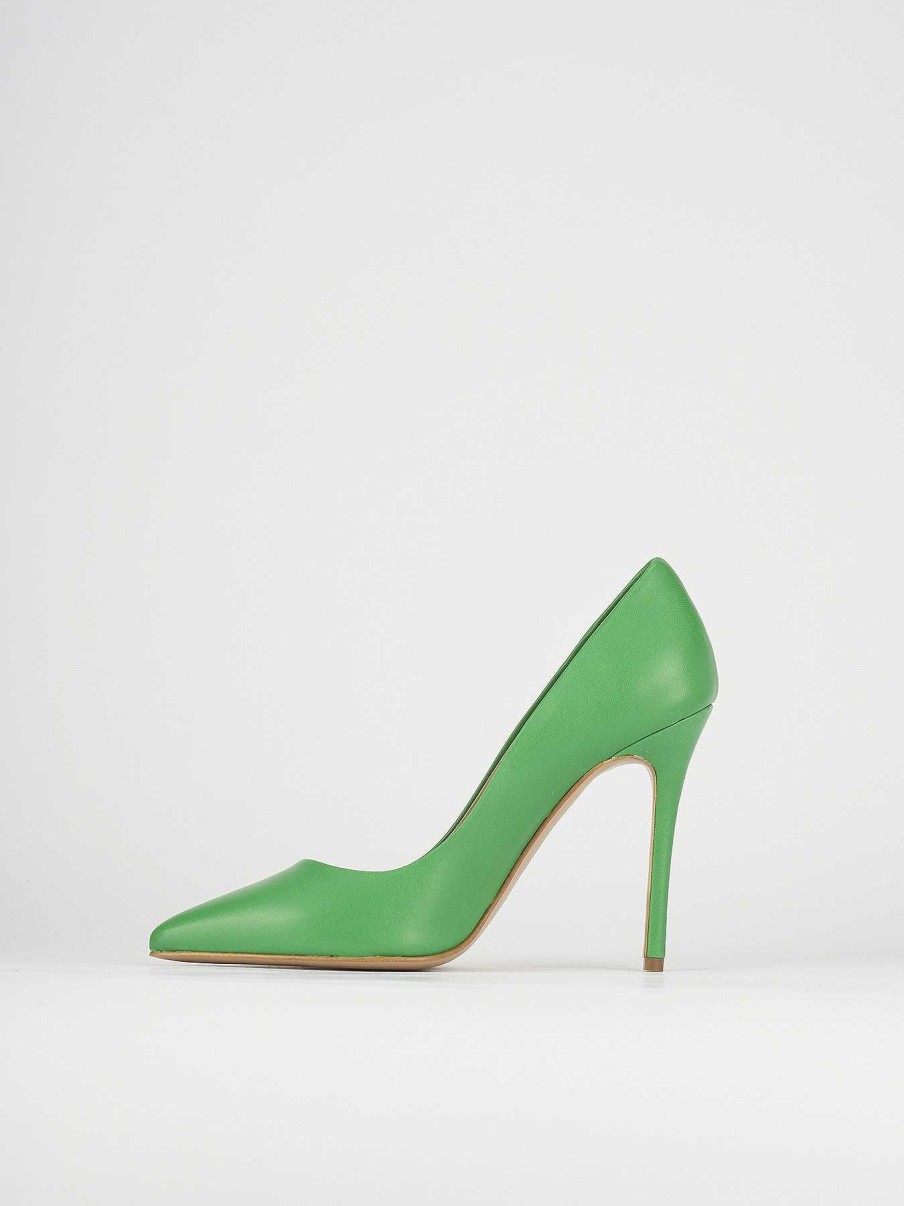 Donna Barca | Decollete Tacco 11 Cm In Pelle Verde