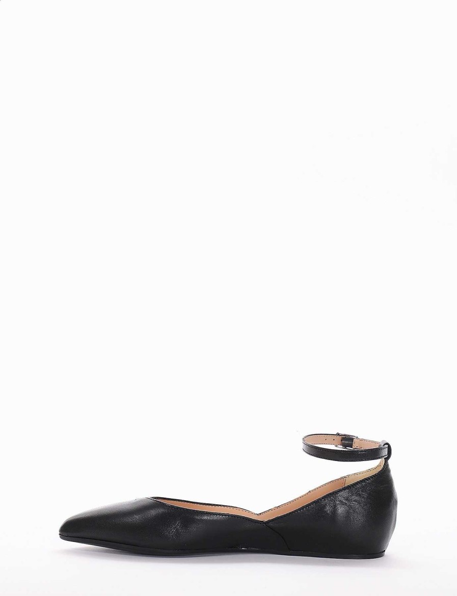 Donna Barca | Scarpe Basse Tacco 1 Cm In Pelle Nera