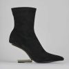 Donna Barca | Stivaletti Tacco Alto Tacco 7 Cm In Camoscio Nero