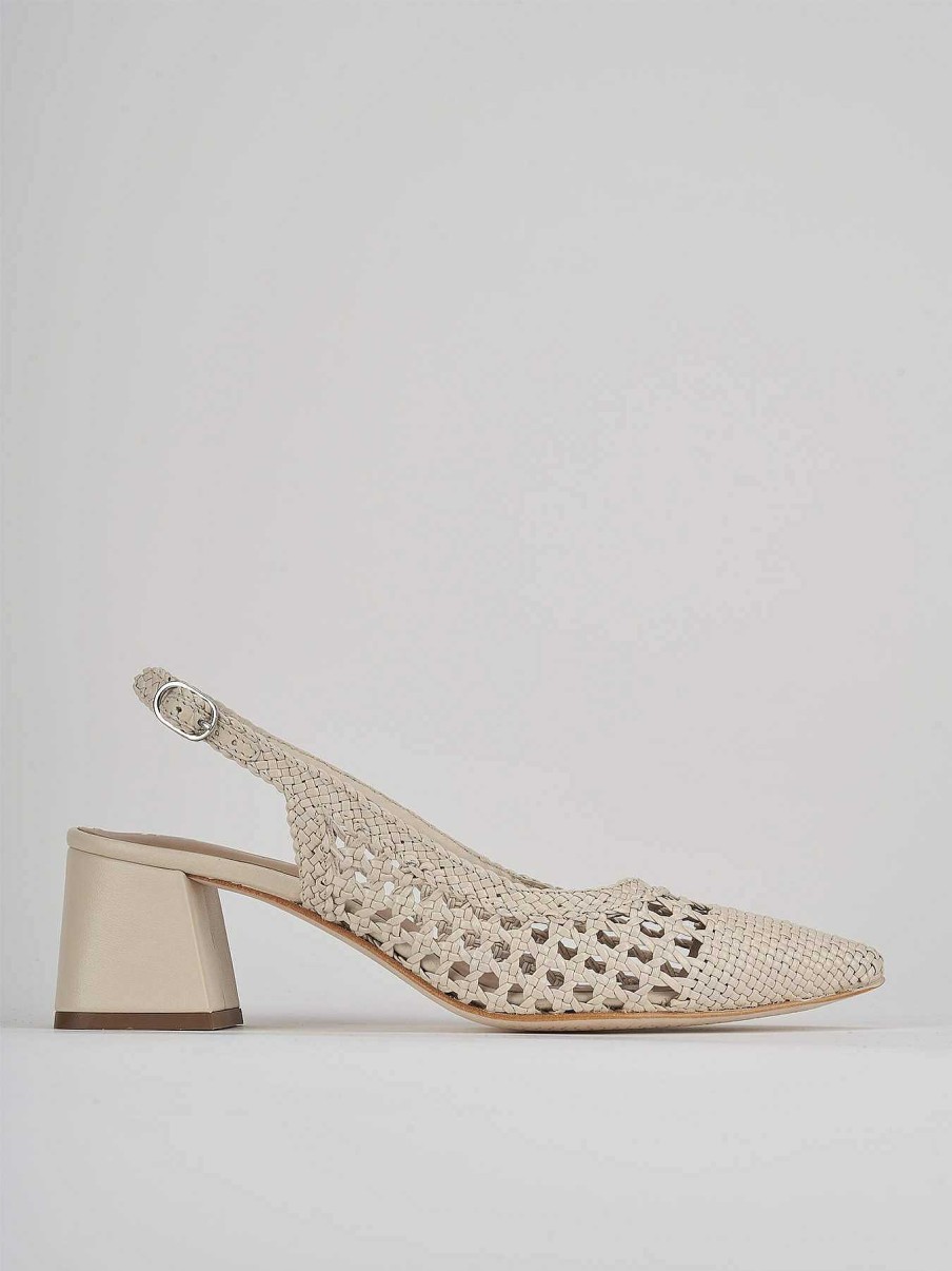 Donna Barca | Decollete Tacco 5 Cm In Pelle Beige