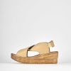 Donna Barca | Zeppa Tacco 6 Cm In Pelle Beige