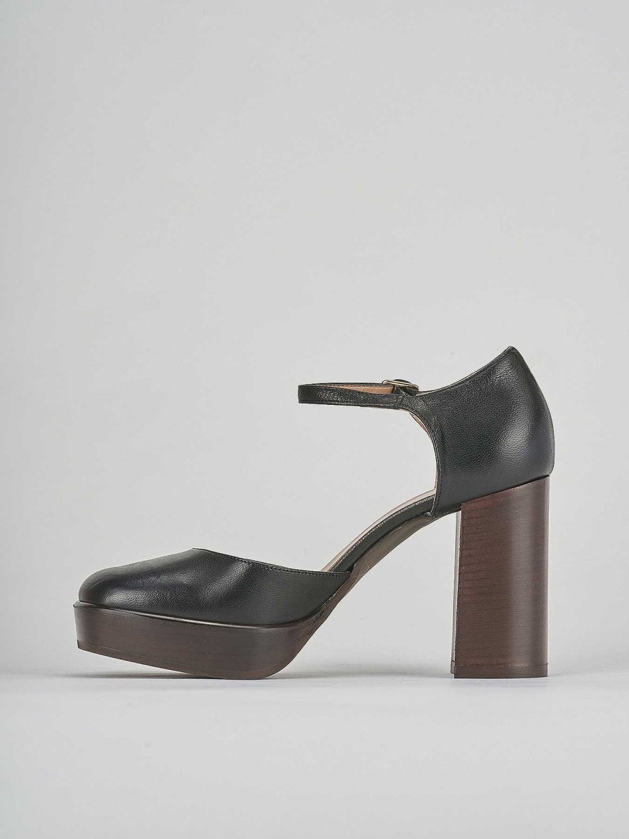 Donna Barca | Decollete Tacco 9 Cm In Pelle Nera