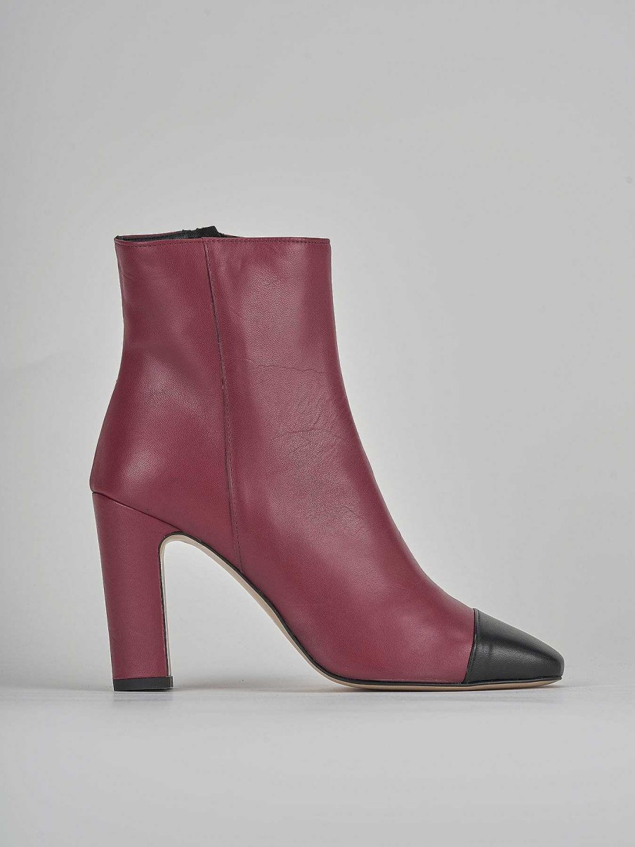 Donna Barca | Stivaletti Tacco Alto Tacco 8 Cm In Pelle Rossa