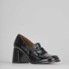 Donna Barca | Mocassini Tacco 5 Cm In Pelle Nera