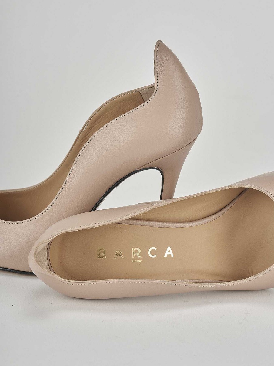 Donna Barca | Decollete Tacco 10 Cm In Pelle Rosa