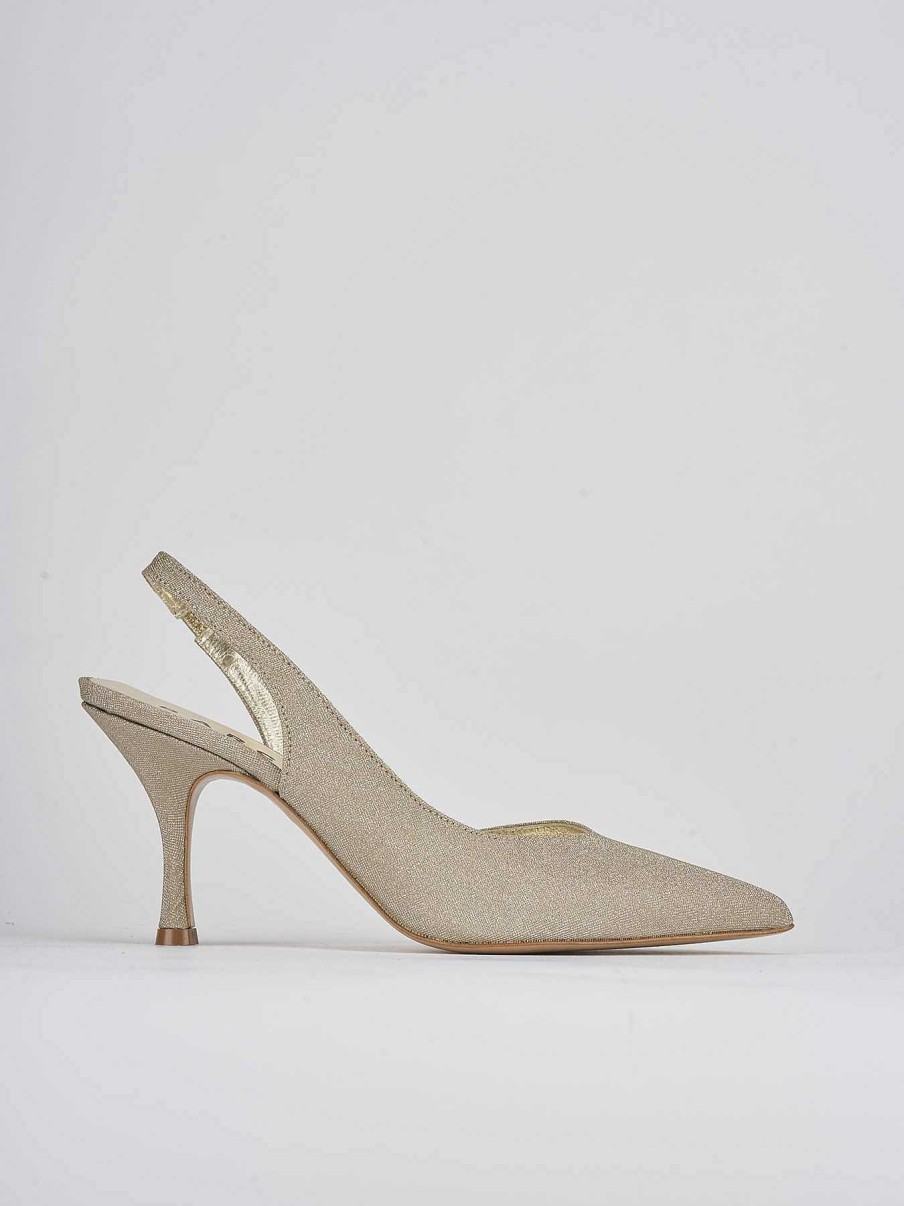 Donna Barca | Decollete Tacco 7 Cm In Pelle Oro