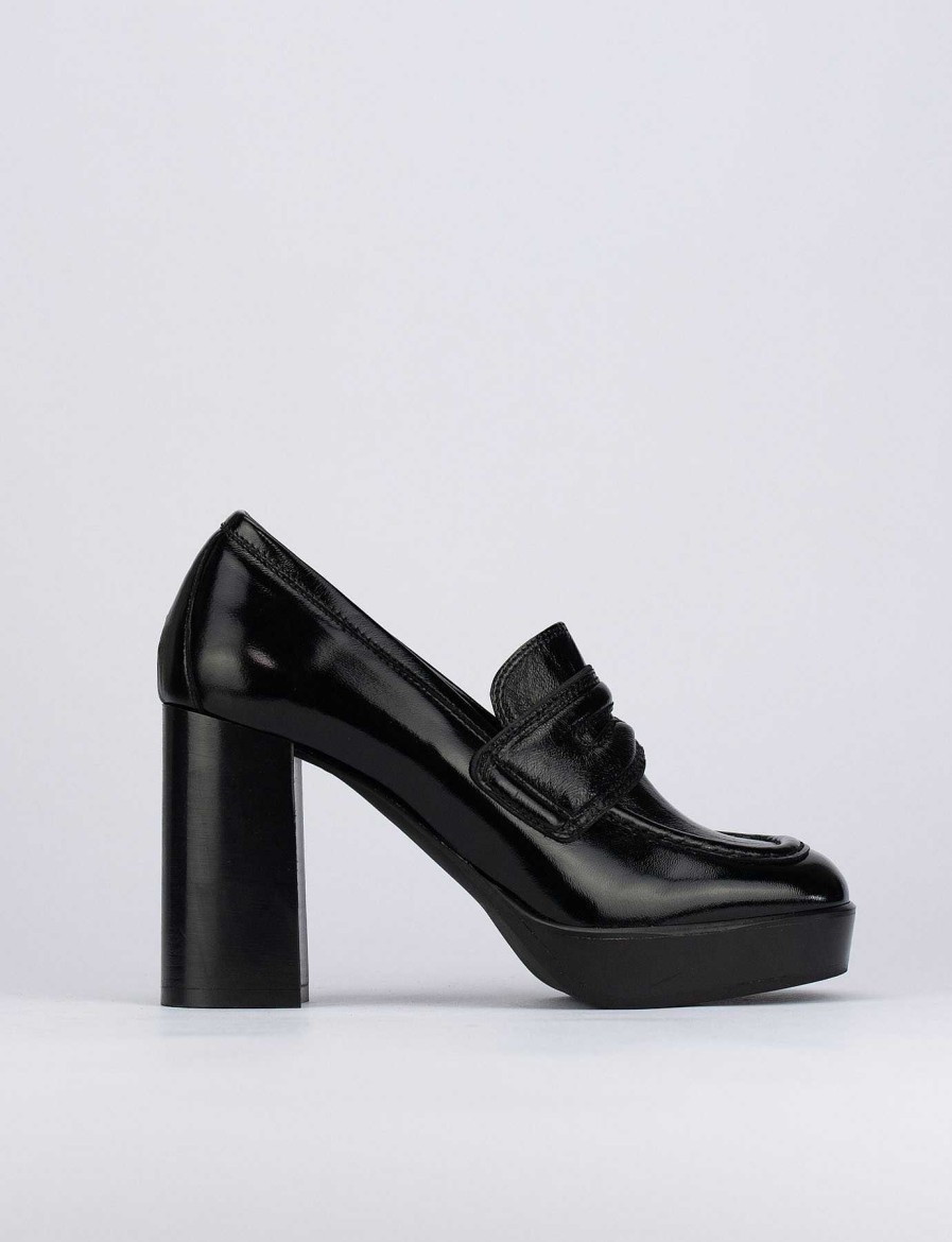 Donna Barca | Decollete Tacco 9 Cm In Pelle Nera