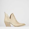 Donna Barca | Stivaletti Tacco Alto Tacco 6 Cm In Pelle Beige