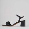 Donna Barca | Sandali Tacco Alto Tacco 5 Cm In Pelle Nera