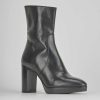 Donna Barca | Stivaletti Tacco Alto Tacco 7 Cm In Pelle Nera