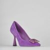 Donna Barca | Decollete Tacco 9 Cm Camoscio Viola