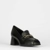 Donna Barca | Mocassini Tacco 5 Cm In Pelle Nera