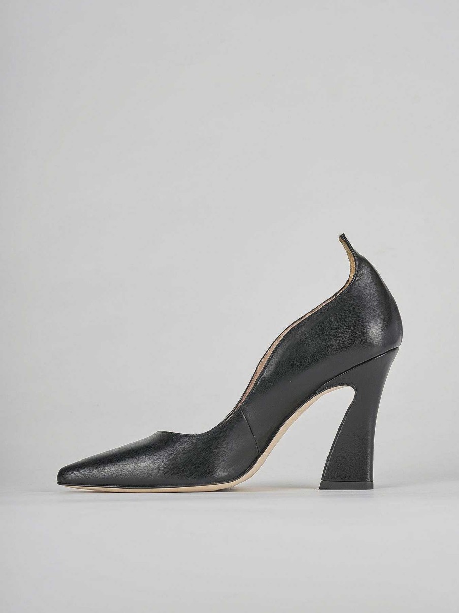 Donna Barca | Decollete Tacco 9 Cm In Pelle Nera