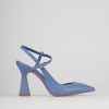 Donna Barca | Decollete Tacco 10 Cm In Pelle Azzurra