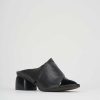 Donna Barca | Pantofole Tacco 5 Cm In Pelle Nera