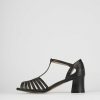 Donna Barca | Sandali Tacco Alto Tacco 5 Cm In Pelle Nera